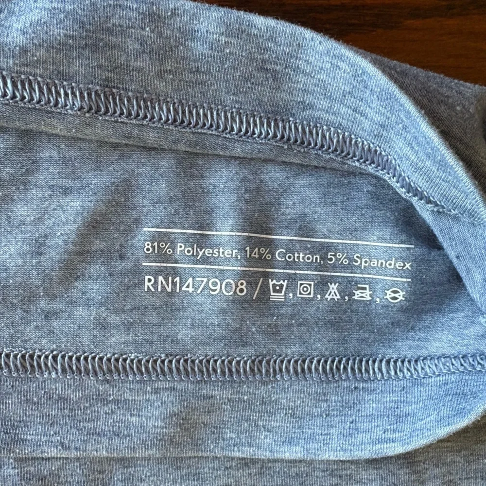 Outdoor Voices Cloudknit Short Sleeve Shirt Blue Heather Running Workout Men S - Picture 5 of 8